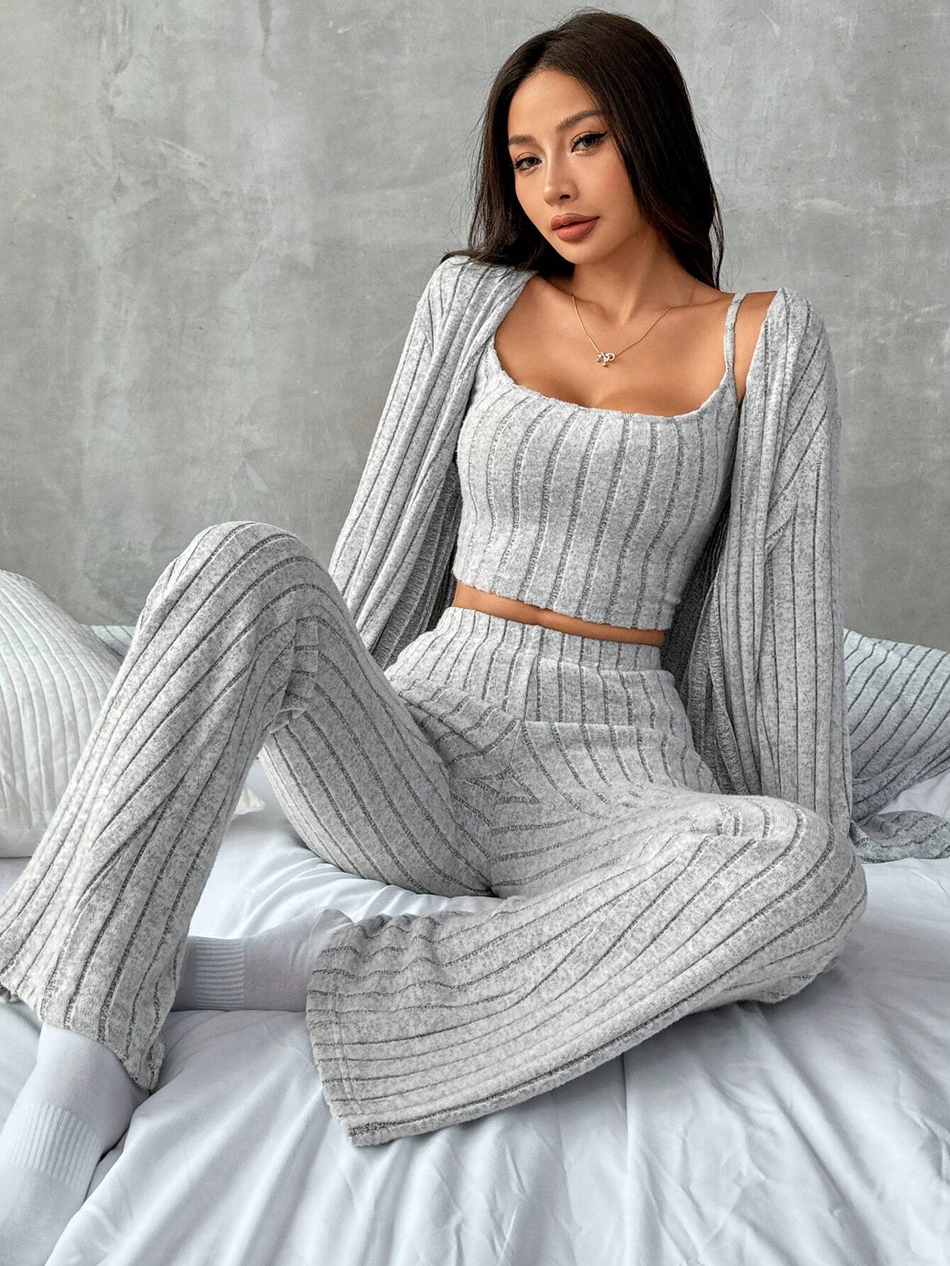 Women’s Knit Three-Piece Set – 2026 Spring/Summer Lazy Casual Style