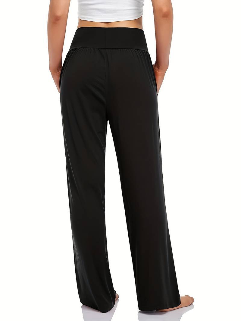 Women’s 2026 Bestseller Minimalist Wide-Leg Casual Pants – Spring/Summer Elastic Waist Designer Waist-Cinching Long Pants