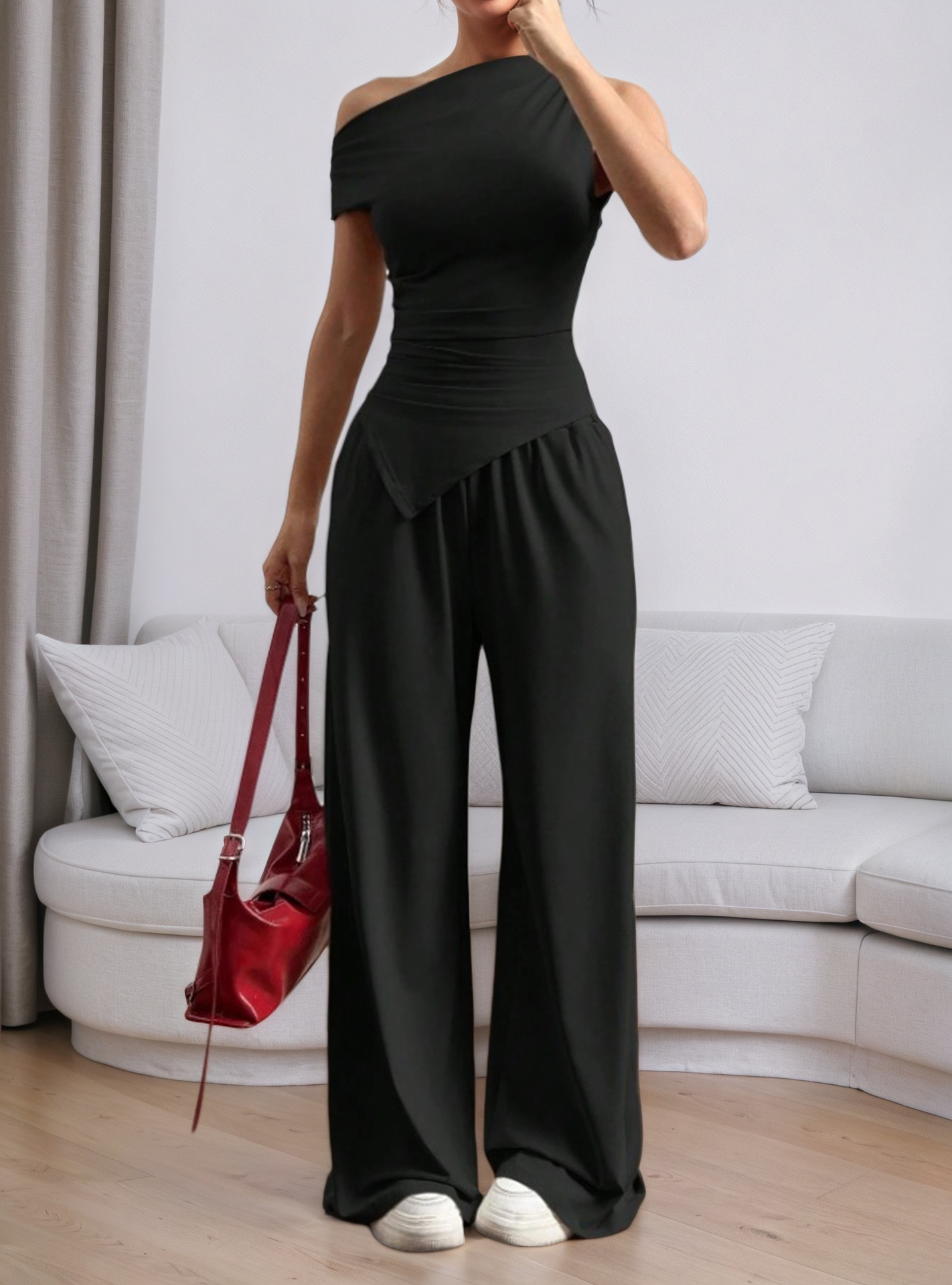 Women’s Summer Solid Sleeveless Tank Top Long Pants Fashion Set – Sexy Casual Two-Piece Set