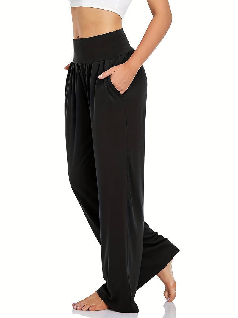 Women’s 2026 Bestseller Minimalist Wide-Leg Casual Pants – Spring/Summer Elastic Waist Designer Waist-Cinching Long Pants