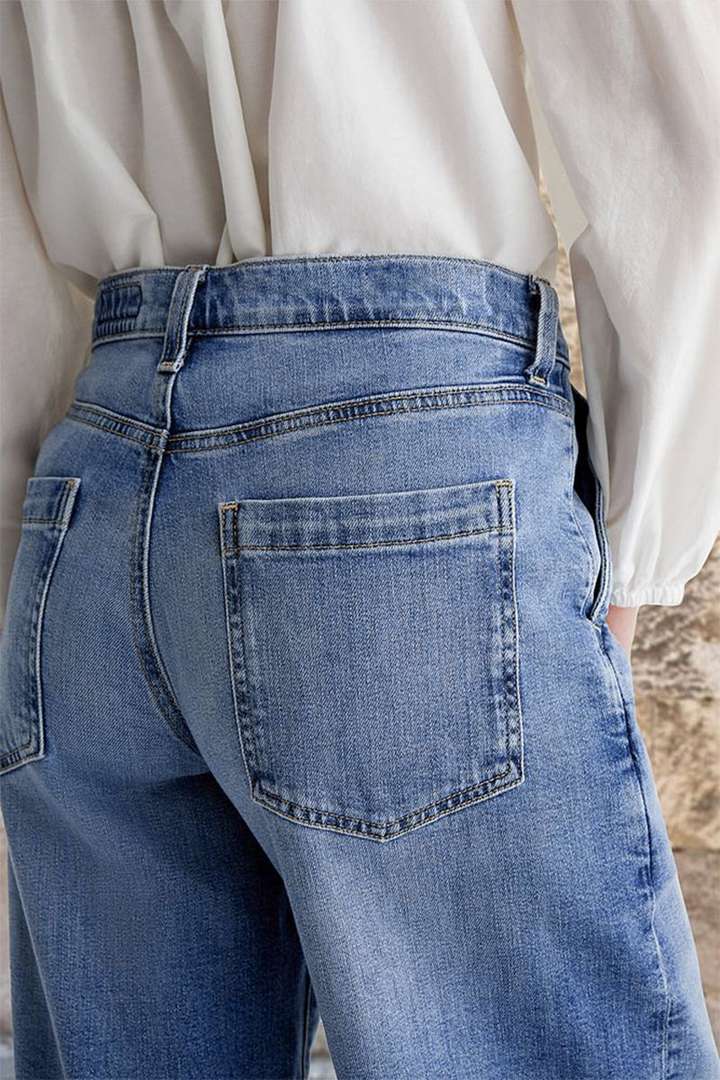 Women’s High-Waist Retro Wide-Leg Straight-Leg Long Jeans – Spring New Arrival Casual Pants