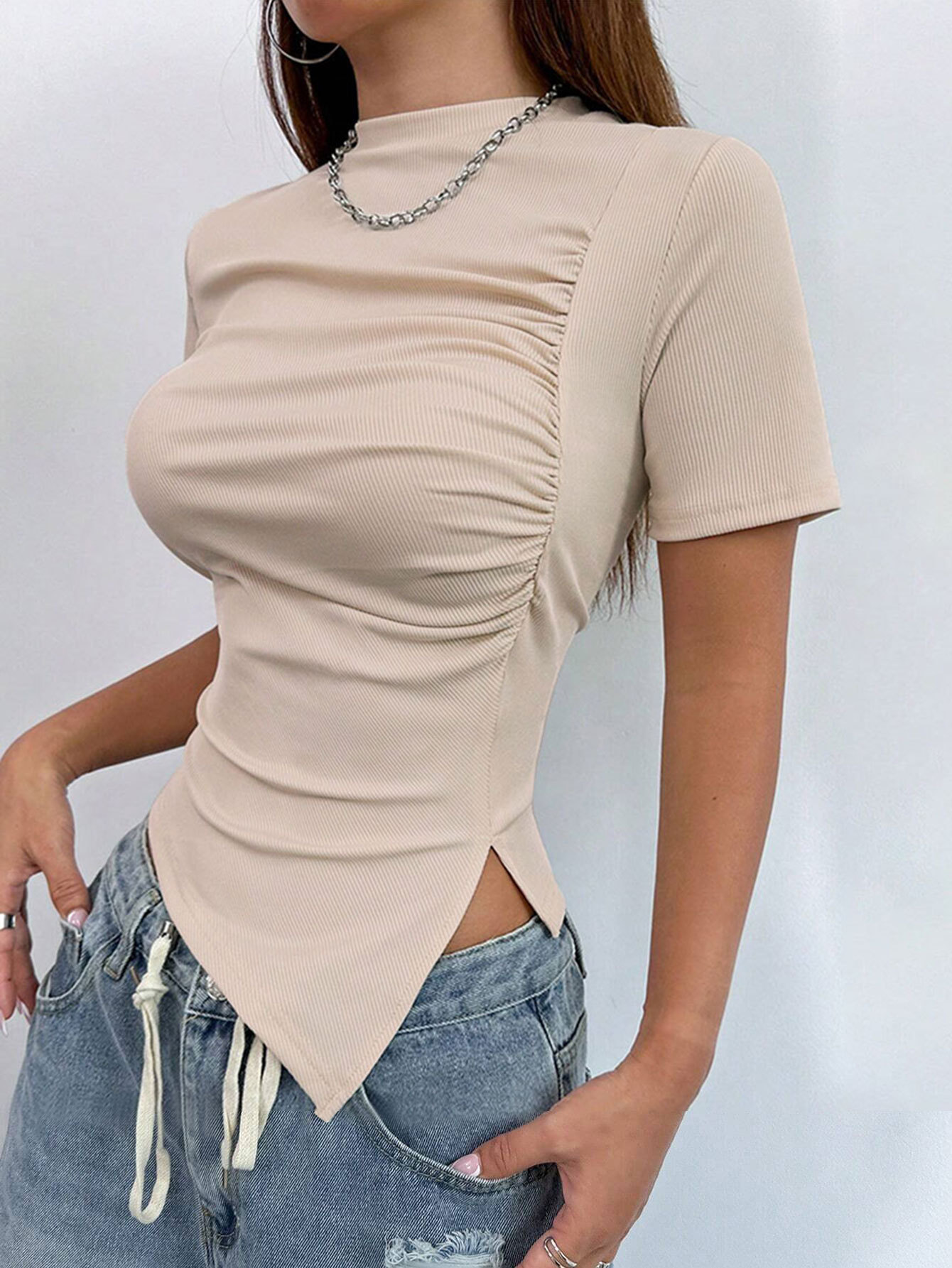 Women’s 2026 Bestseller Elegant T-Shirt – Spring/Summer New Arrival Sweet & Spicy Style Fitted Top