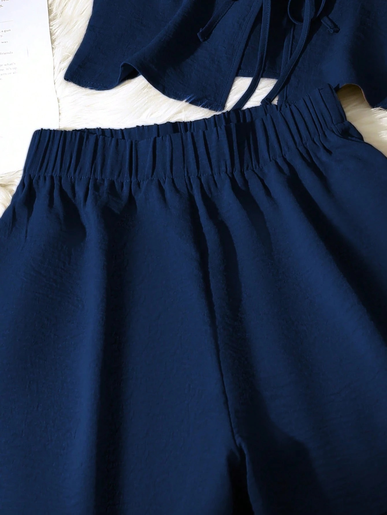 Women’s Spring/Summer New Arrival Elegant Sleeveless Tie Simple Versatile Casual Set – Cross-Border Exclusive