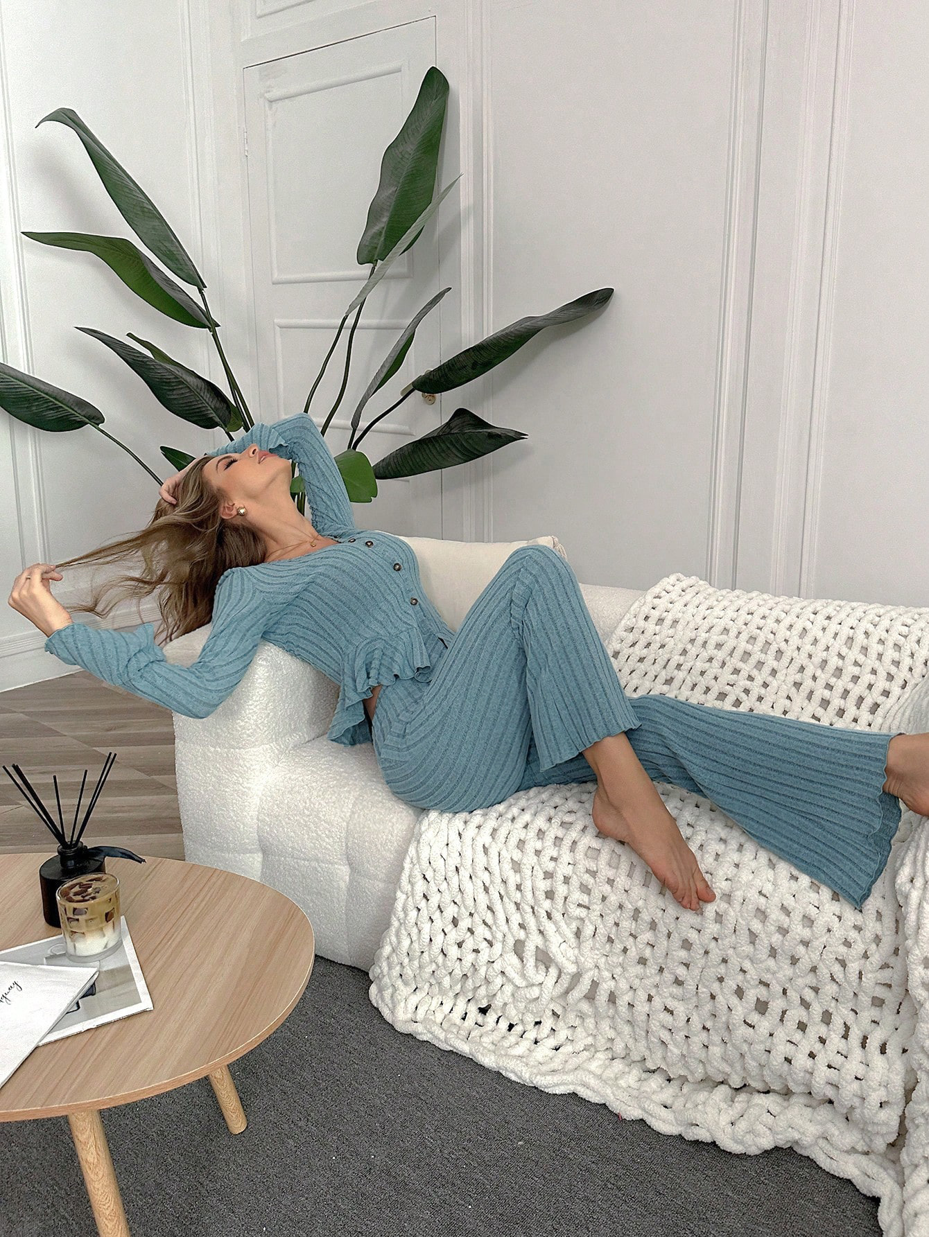 Women’s 2026 Lazy Style Spring/Summer Comfortable Slim-Fit Two-Piece Set