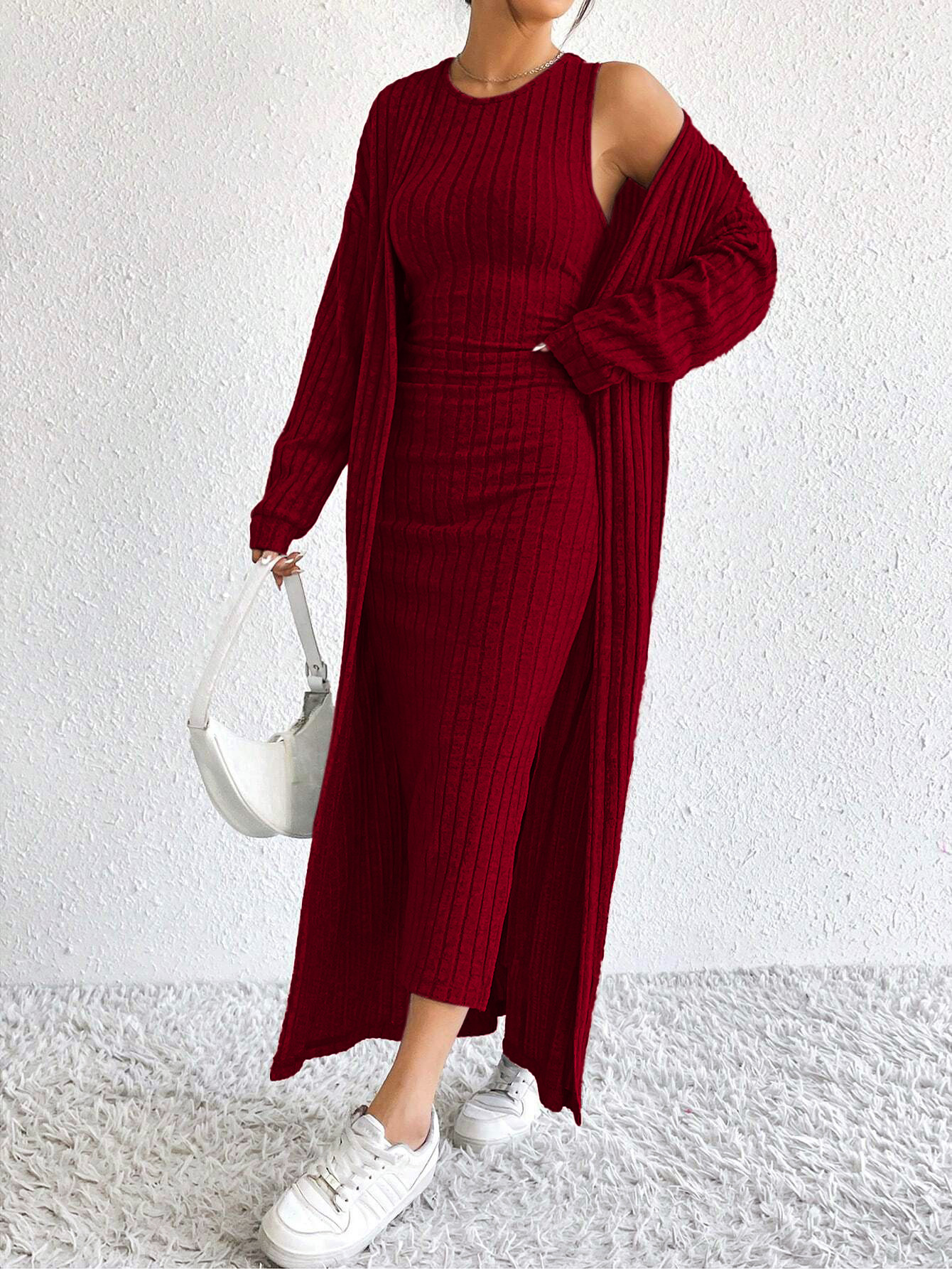 Women’s Dress & Jacket Set – 2026 Fall/Winter Lazy Minimalist Style