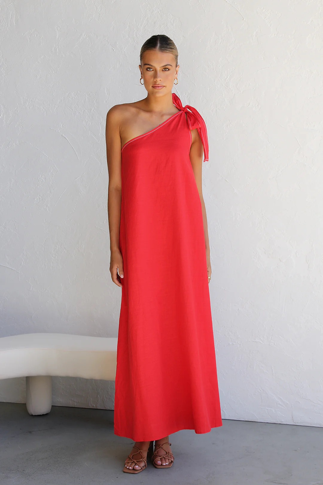 Women’s Summer New Arrival Asymmetric Dress – Ins Influencer Style Tie Elegant Asymmetric Maxi Dress