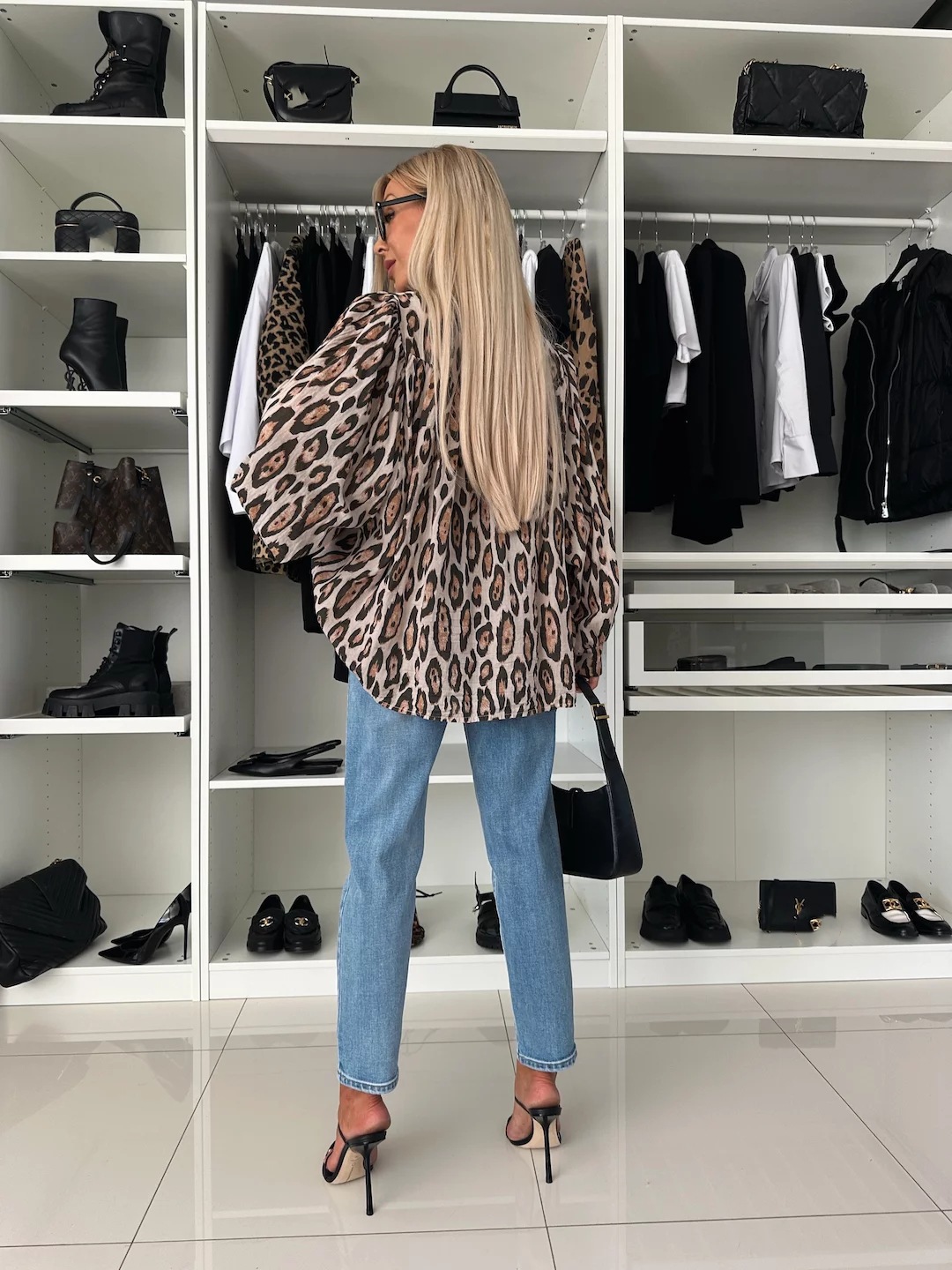 Women’s Long Sleeve Shirt – Fall New Arrival Leopard Print Loose Long Sleeve Shirt