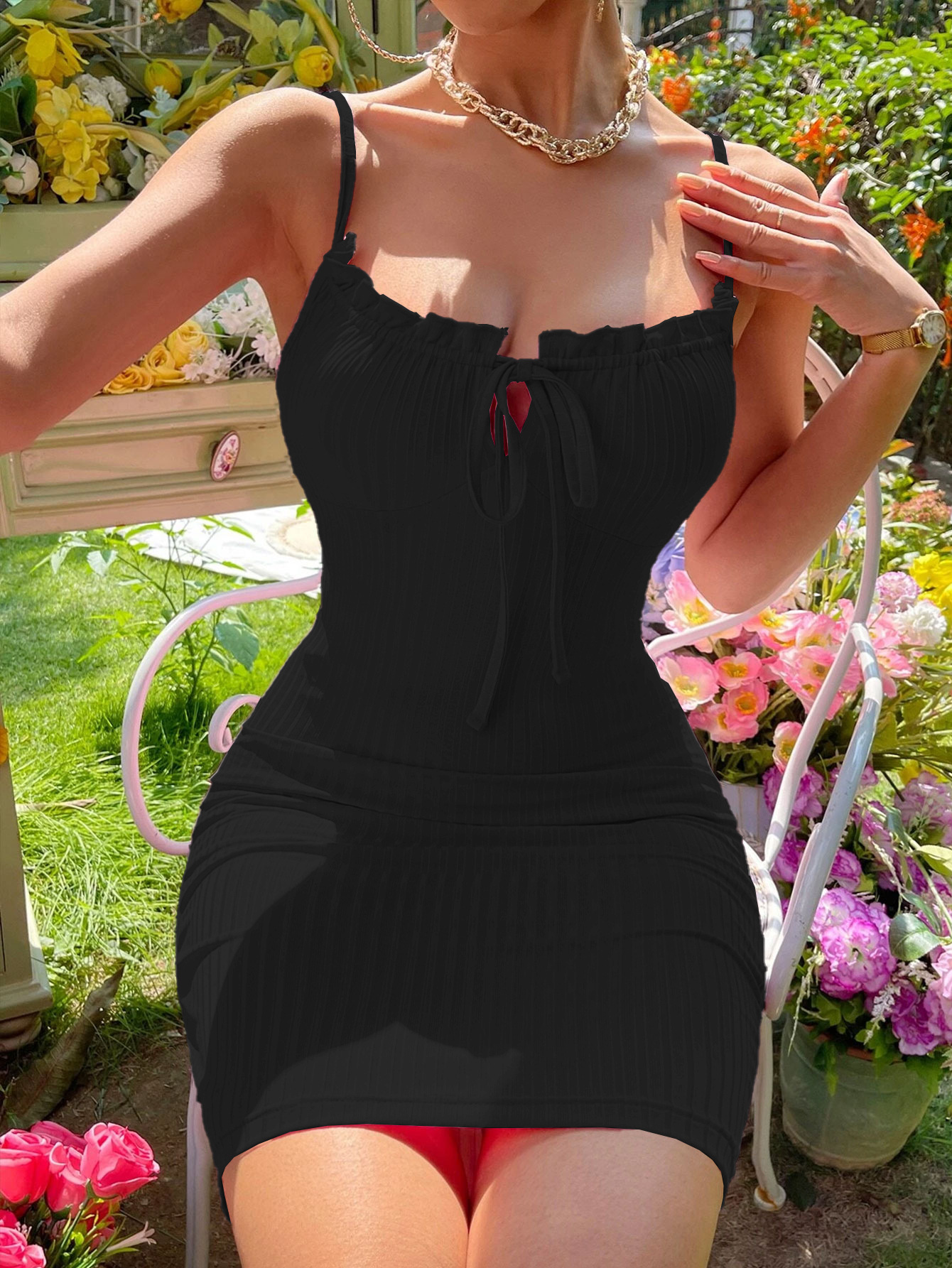 Women’s Barbie Pink 2026 Cross-Border Sexy Off-Shoulder Slim-Fit Bodycon Party Camisole Dress