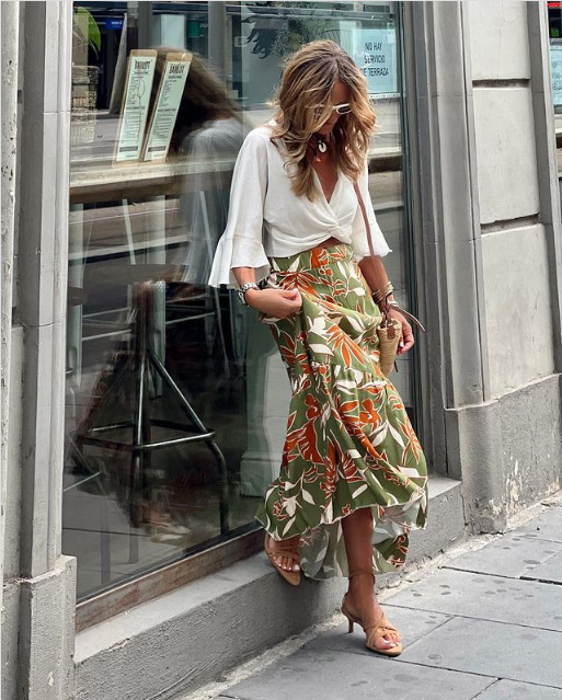 Women’s Summer New Arrival Printed Resort Casual Skirt