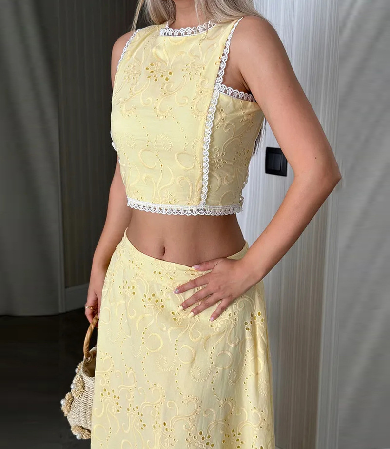 Women’s Sleeveless Maxi Dress Two-Piece Set with Pockets – INS Casual Vacation Loose Fit