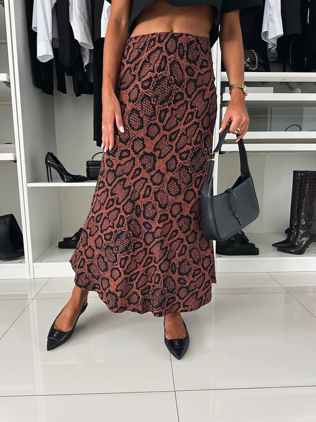 Women’s Fall New Arrival High-Waist Elegant Slimming Printed Skirt