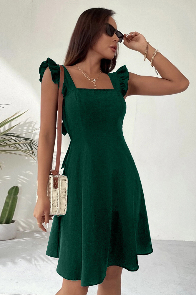 Women’s 2026 New Arrival Rustic Style Camisole Sweet Short Dress – Elegant Commuter Resort Beach Dress
