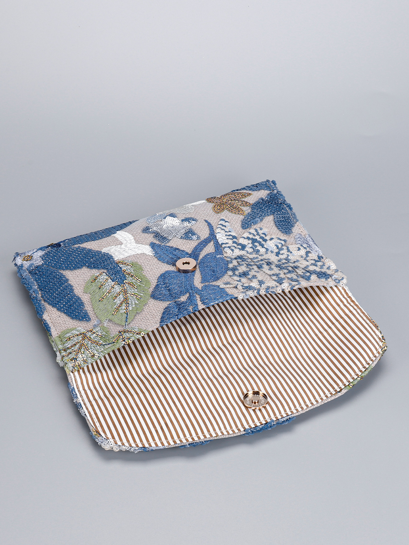 Women’s High-End Envelope Bag – Sequin Embroidery Straw Woven Unique Clutch Bag Summer Handmade Woven Purse