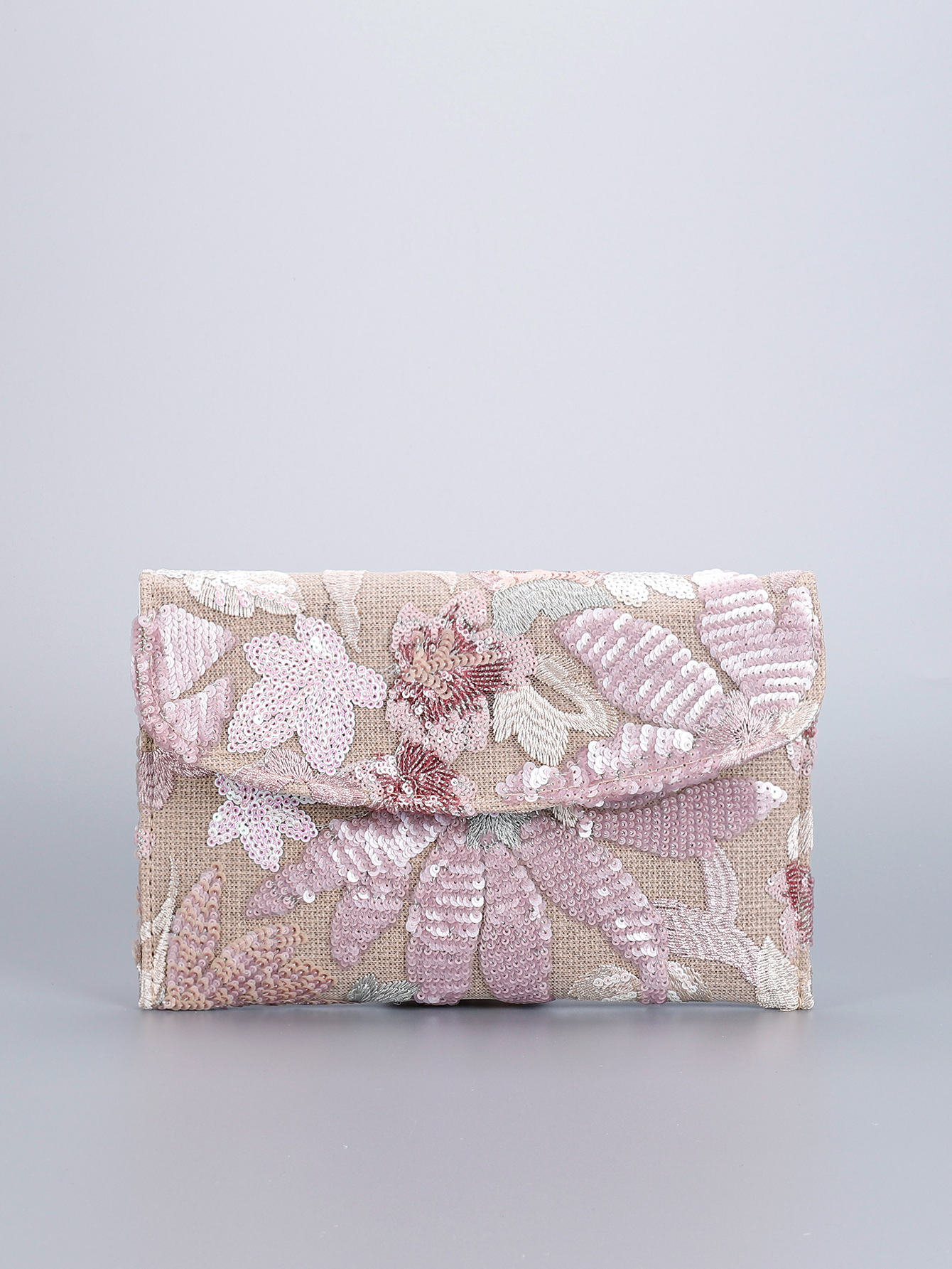 Women’s High-End Envelope Bag – Sequin Embroidery Straw Woven Unique Clutch Bag Summer Handmade Woven Purse
