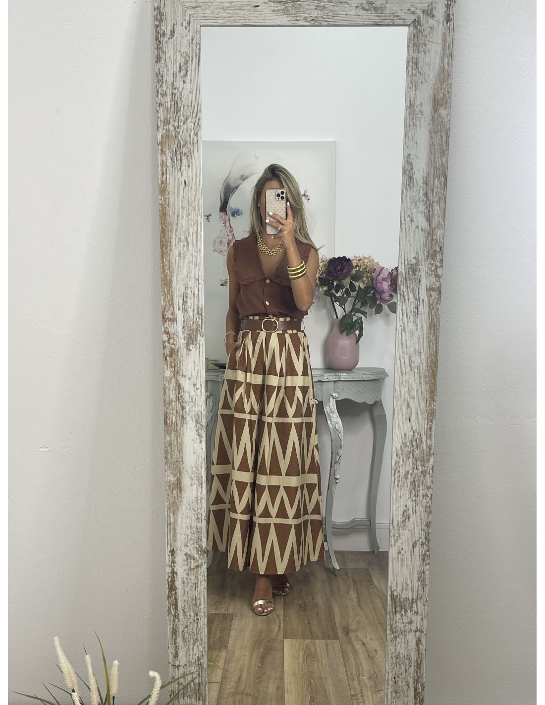 Women’s Printed A-Line Elegant Skirt