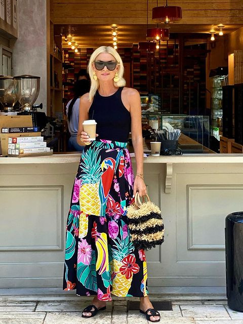 Women’s New Arrival Printed Tie Resort Casual Skirt