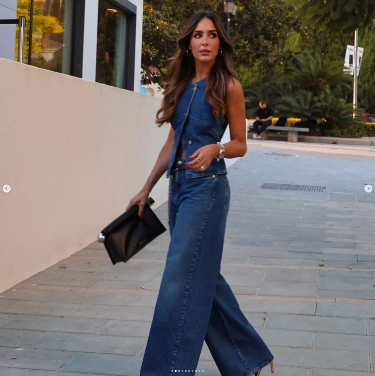 Women’s Sleeveless Vest Fashion Wide-Leg Denim Set