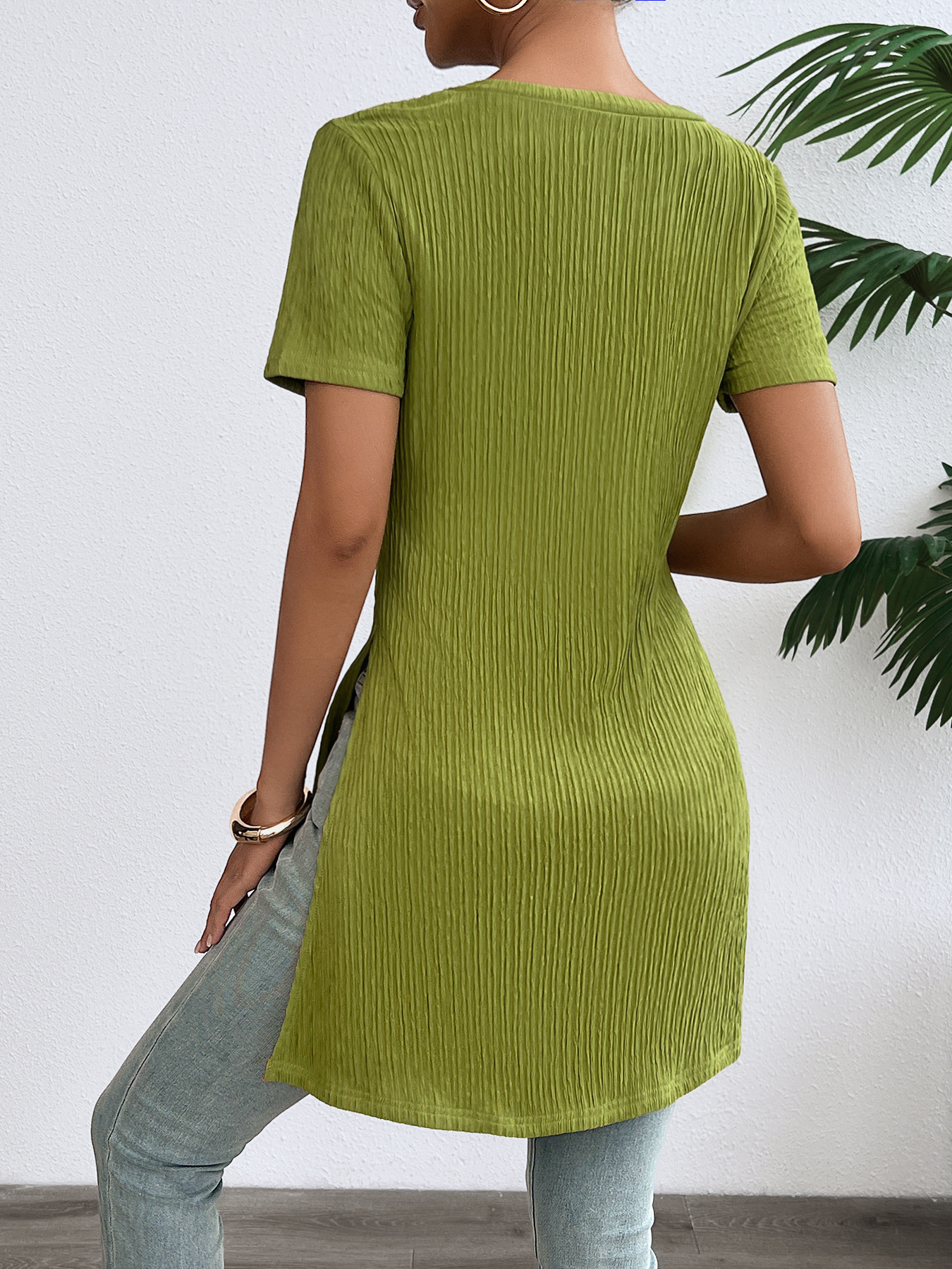 Women’s Spring Sexy A-Line Mini Dress with Short Sleeves and Zipper