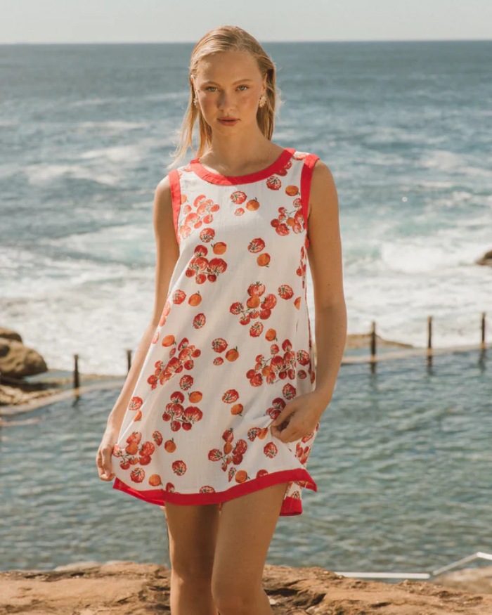 Women’s New Arrival Placement Print Color-Block Sleeveless Tank Dress