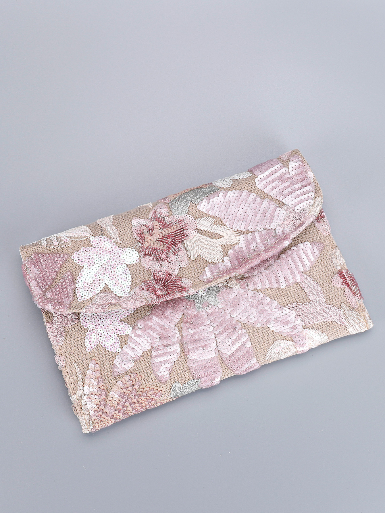 Women’s High-End Envelope Bag – Sequin Embroidery Straw Woven Unique Clutch Bag Summer Handmade Woven Purse