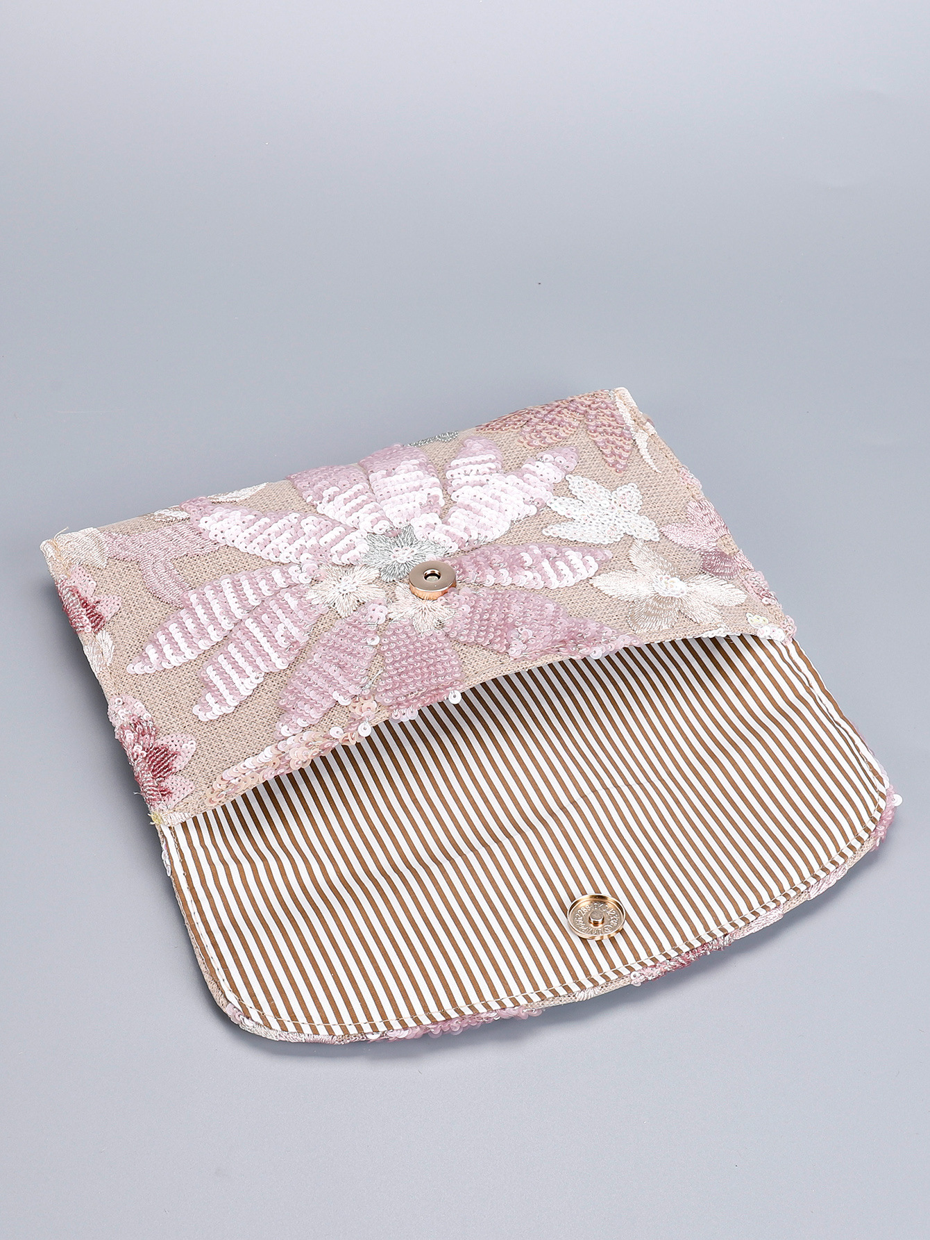 Women’s High-End Envelope Bag – Sequin Embroidery Straw Woven Unique Clutch Bag Summer Handmade Woven Purse