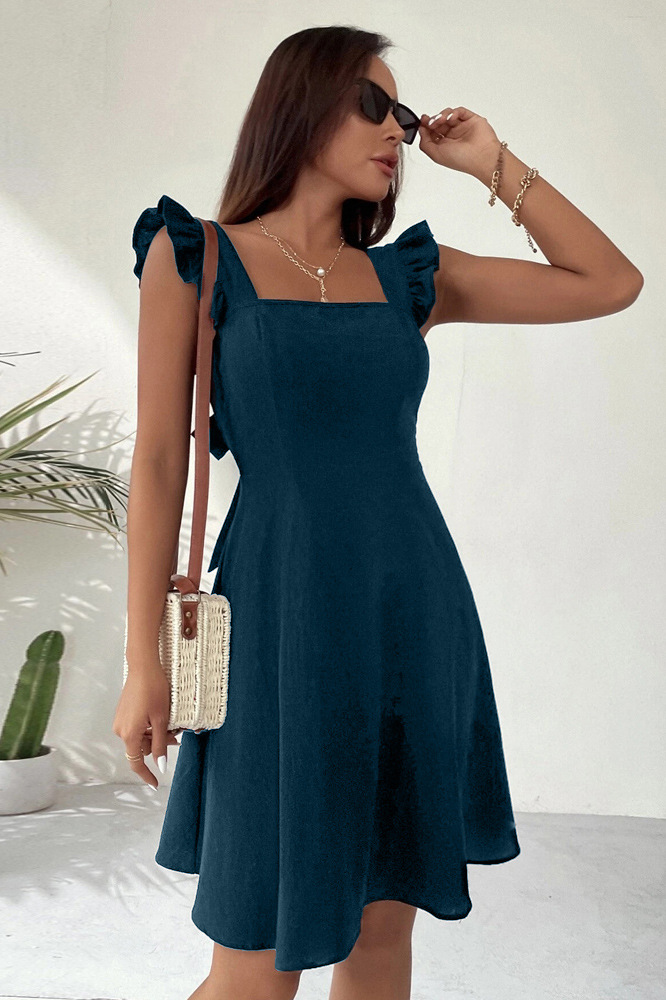 Women’s 2026 New Arrival Rustic Style Camisole Sweet Short Dress – Elegant Commuter Resort Beach Dress