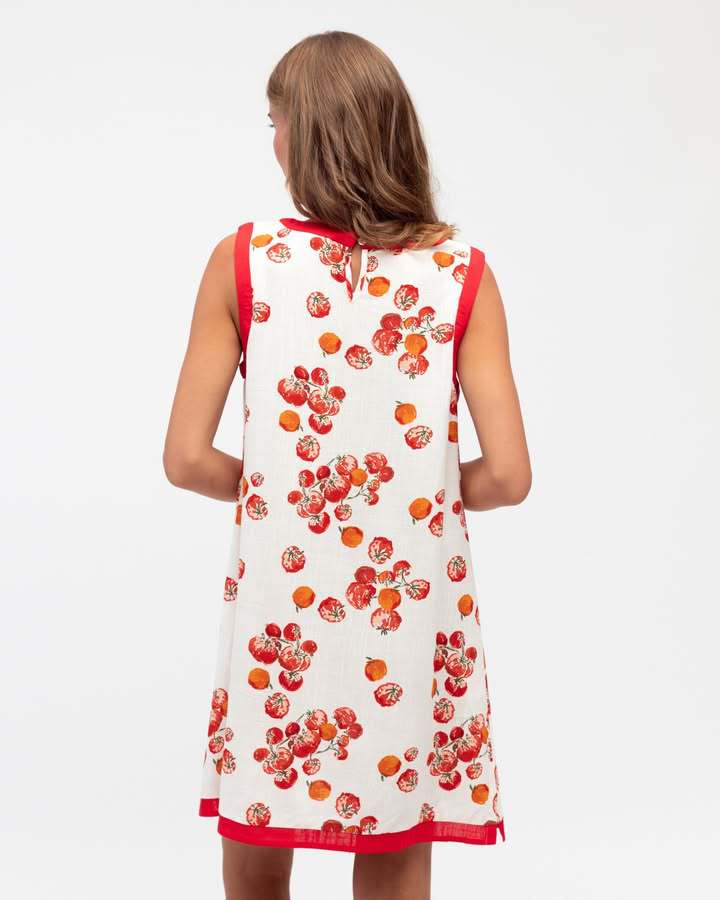 Women’s New Arrival Placement Print Color-Block Sleeveless Tank Dress