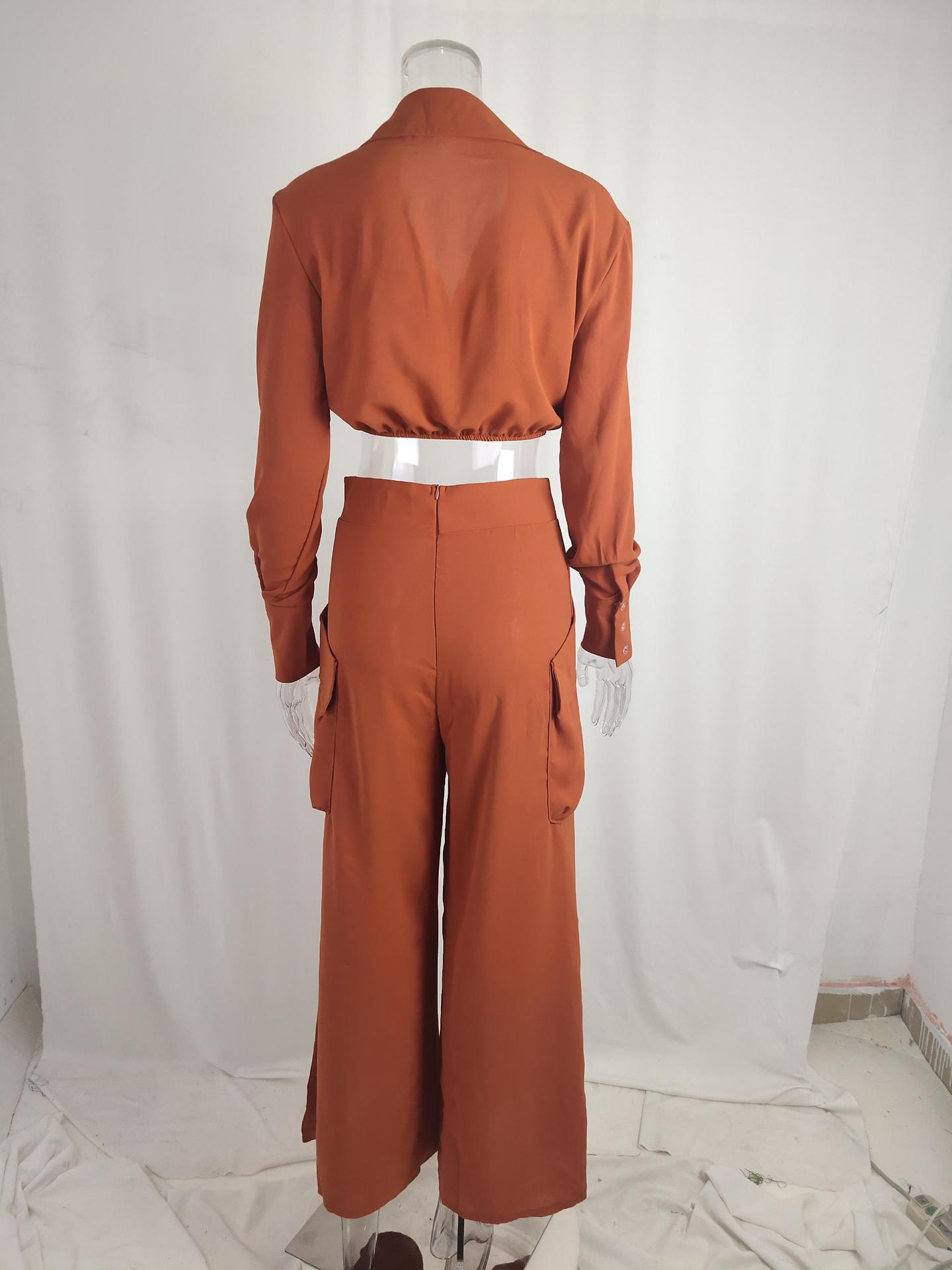 Women’s Bestseller Fashion Casual Solid Lapel Slim-Fit Stylish Set