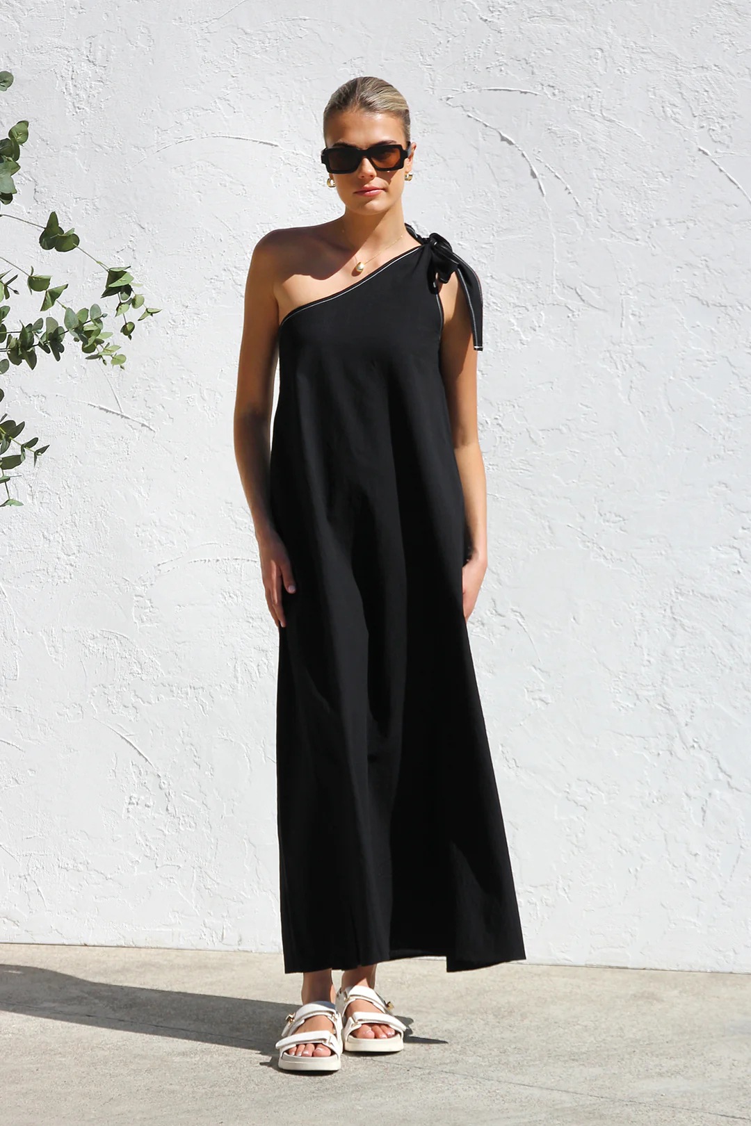 Women’s Summer New Arrival Asymmetric Dress – Ins Influencer Style Tie Elegant Asymmetric Maxi Dress