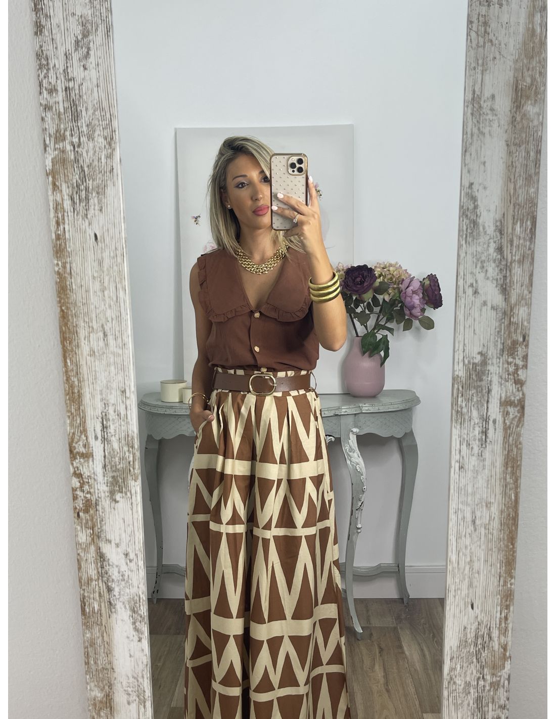 Women’s Printed A-Line Elegant Skirt