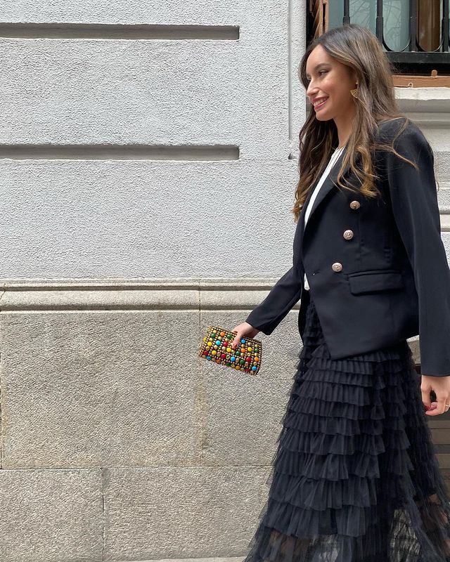 Women’s Summer New Arrival Mesh Tiered Skirt – Mesh Patchwork Flared Skirt