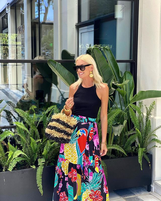 Women’s New Arrival Printed Tie Resort Casual Skirt