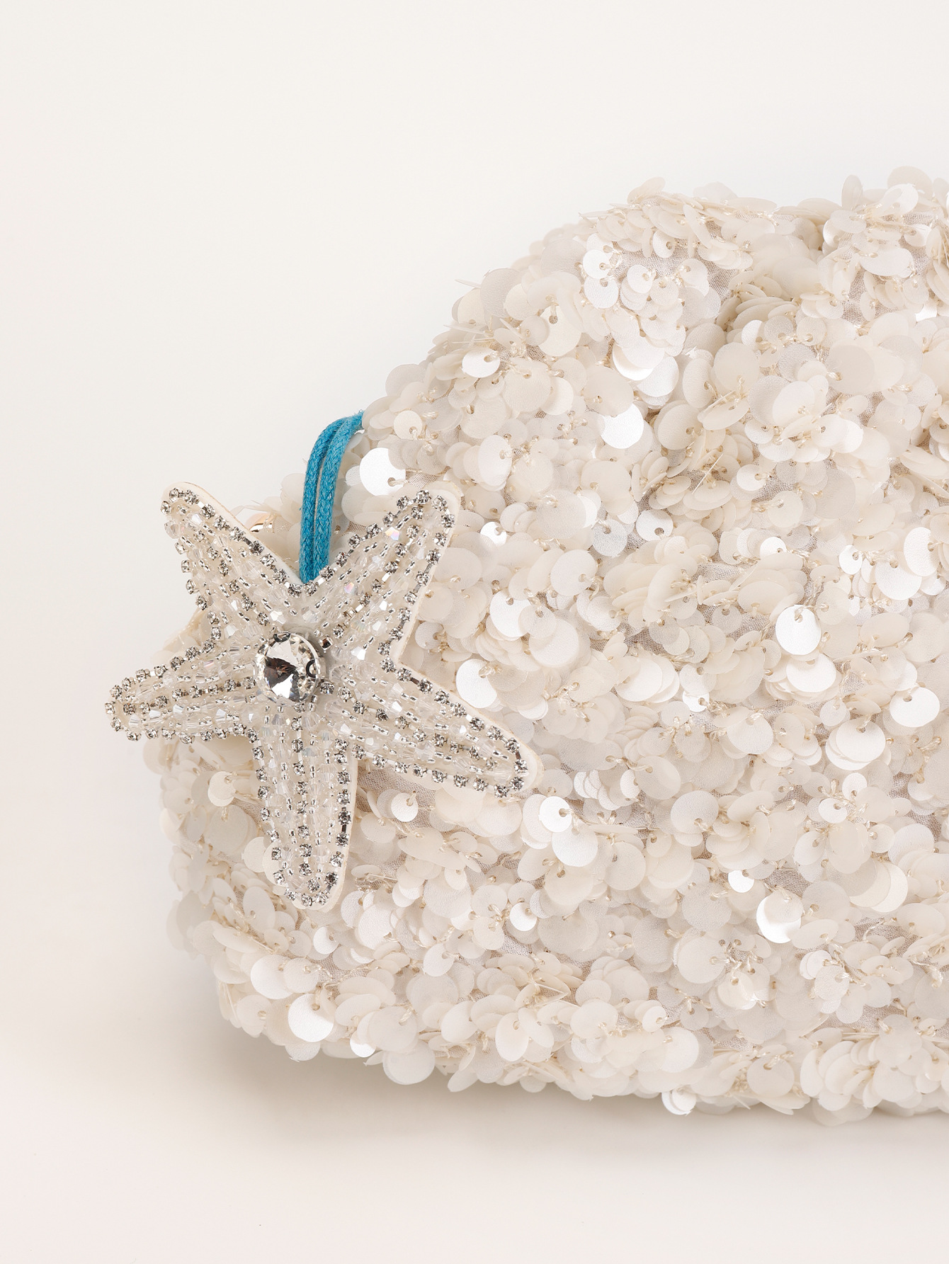 Women’s Sequin Clutch Bag – New Arrival High-End Starfish Decoration Evening Bag Unique Designer Sparkly Purse