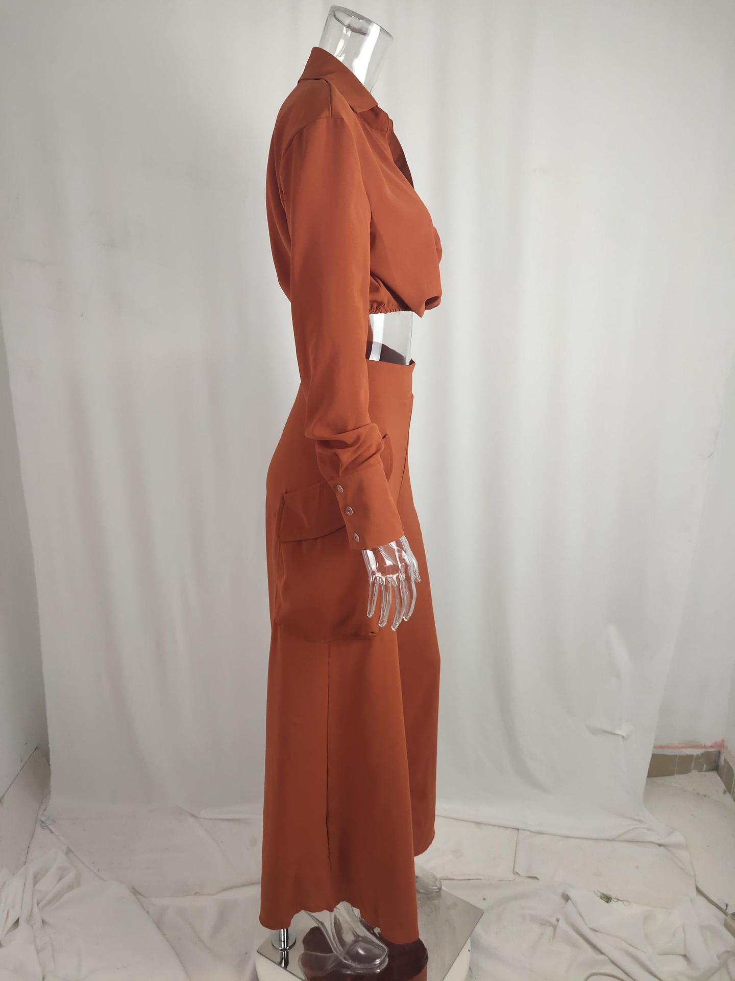 Women’s Bestseller Fashion Casual Solid Lapel Slim-Fit Stylish Set