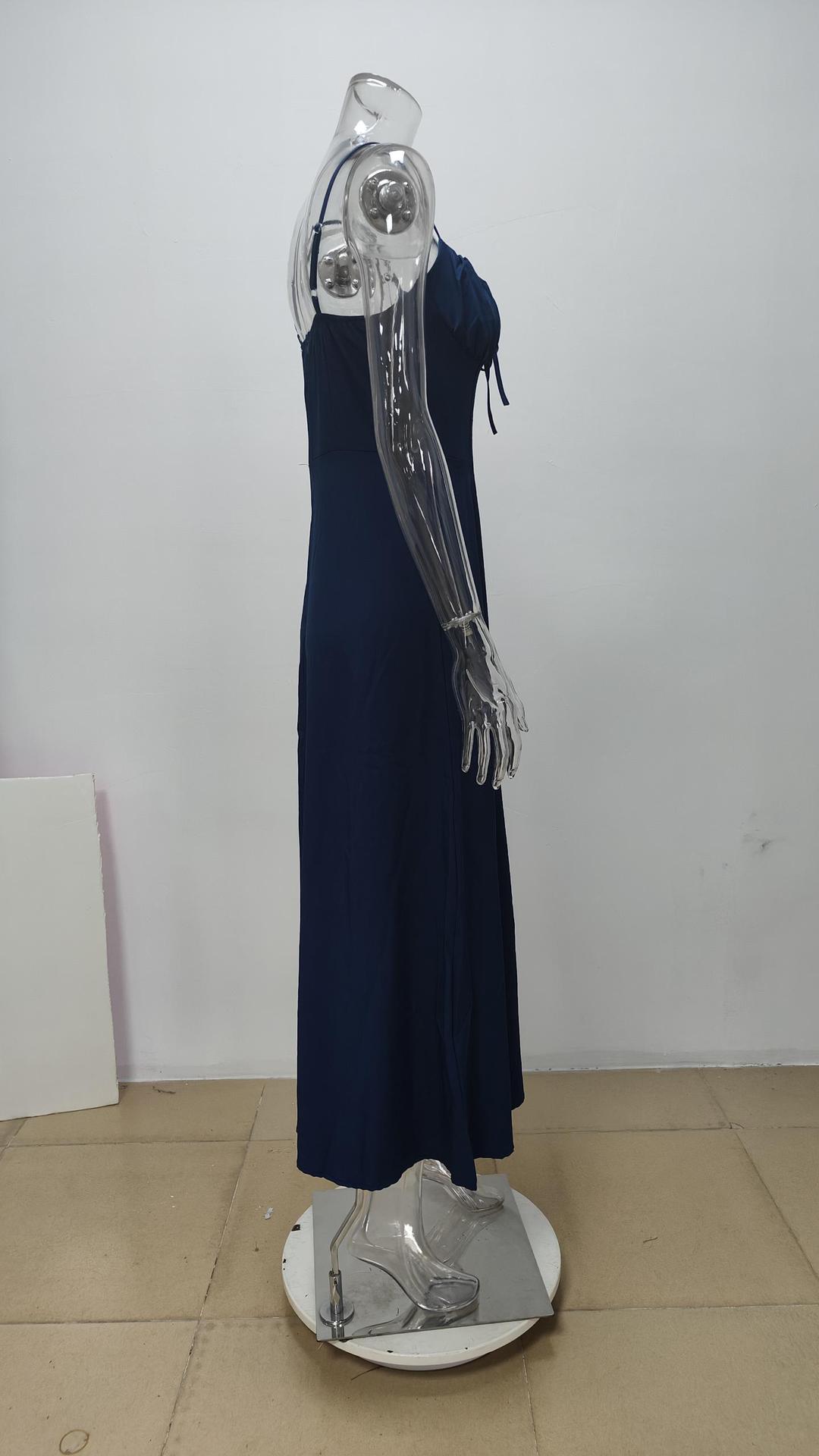 Women’s Spring New Arrival Elegant Sexy Solid Patchwork Camisole Maxi Dress