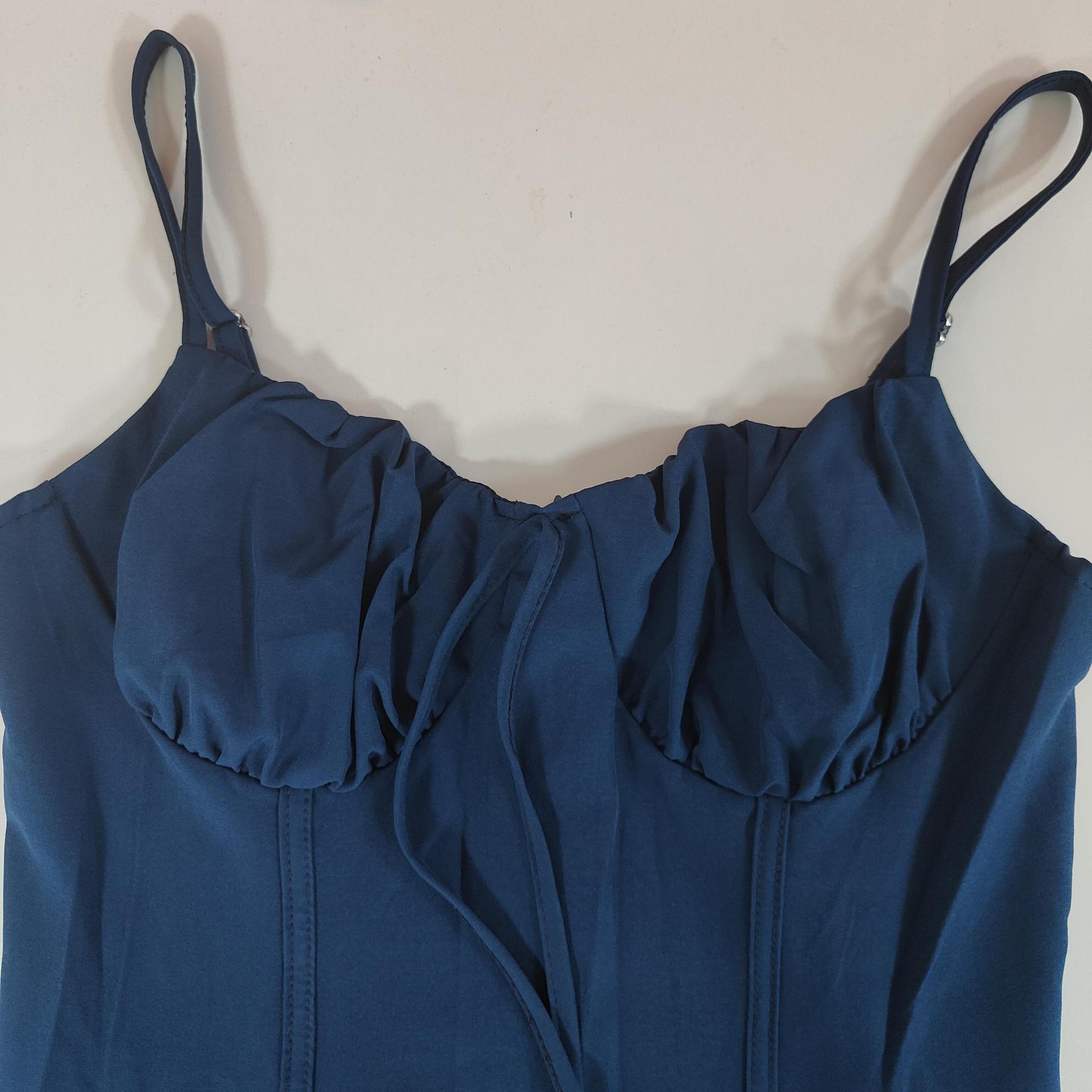 Women’s Spring New Arrival Elegant Sexy Solid Patchwork Camisole Maxi Dress