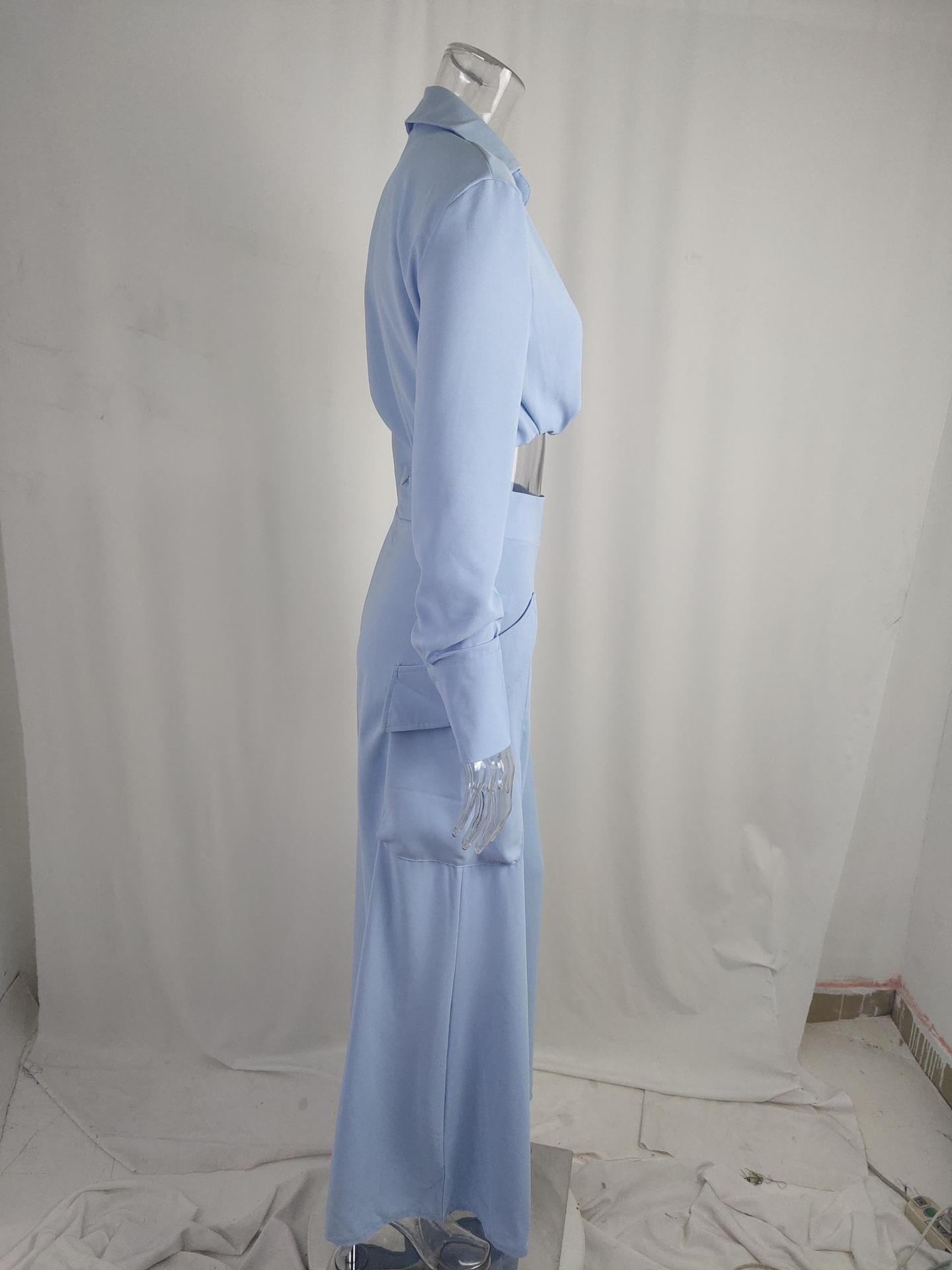 Women’s Bestseller Fashion Casual Solid Lapel Slim-Fit Stylish Set