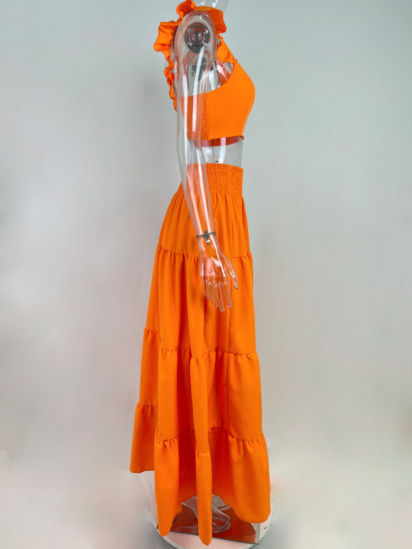 Women’s Spring New Arrival Sexy Casual Solid Patchwork Camisole Dress Set