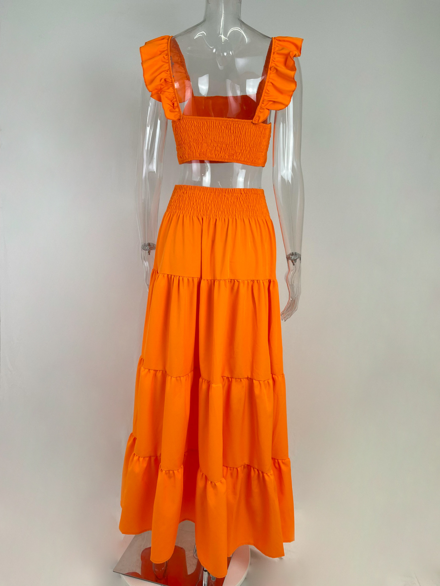 Women’s Spring New Arrival Sexy Casual Solid Patchwork Camisole Dress Set