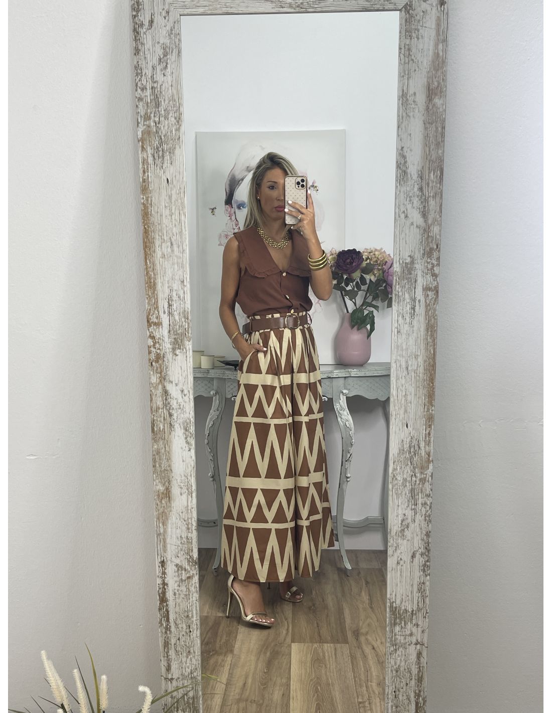 Women’s Printed A-Line Elegant Skirt