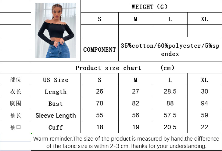Women’s Streetwear Hot Girl Influencer Casual Off-Shoulder Knit Long Sleeve Cropped T-Shirt Top