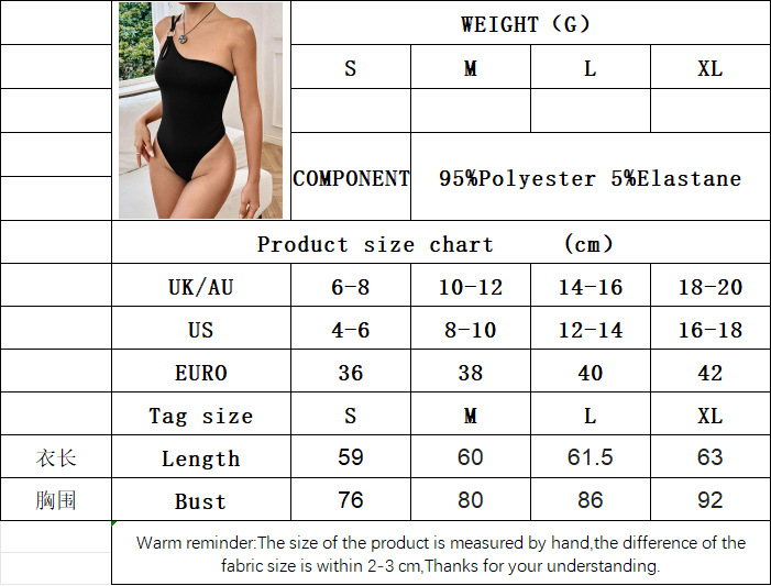 Women’s New Arrival Solid One-Shoulder Metal Accent Cut-Out Sexy Fitted Top T-Shirt