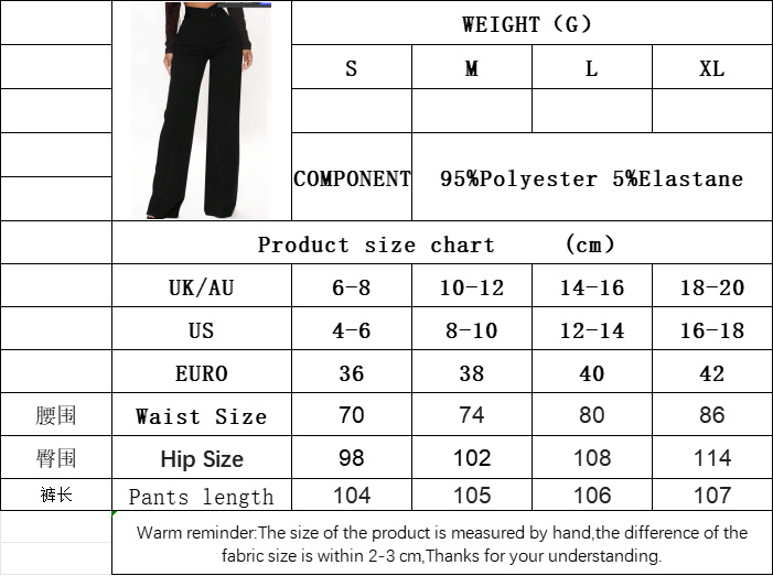 Women’s Elegant Commuter High-Waist Straight-Leg Pants – Spring/Fall New Arrival Draping Slim-Fit Flattering Black Trousers