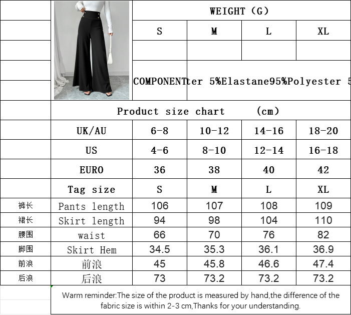 Women’s Black High-Waist Wide-Leg Pants – Slimming Draping Floor-Length Straight Pants with Metal Button Detail – Commuter Office Trousers