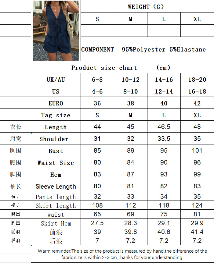 Women’s Spring/Summer New Arrival Elegant Sleeveless Tie Simple Versatile Casual Set – Cross-Border Exclusive