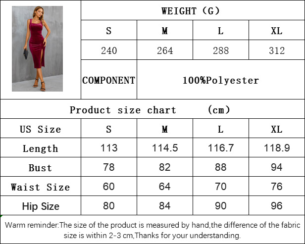 Women’s 2026 Square Neck Slit Bodycon Camisole Party Music Festival Velvet Red Dress