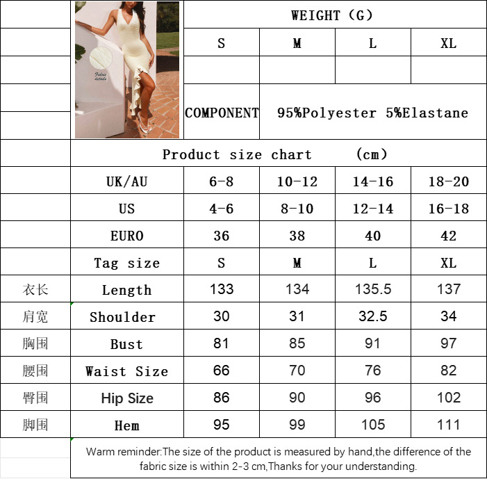 Women’s Elegant Resort Deep V-Neck Slit Ruffled Slim-Fit Summer New Arrival Sexy Backless Dress
