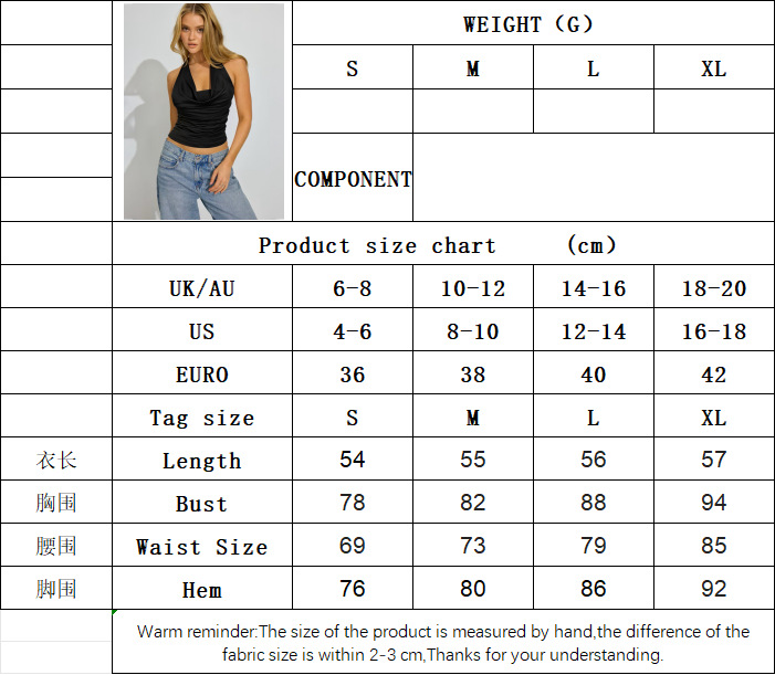 Women’s Pure & Flirty Draped Neck Halter Camisole – Summer New Arrival American Hot Girl Sexy Outerwear Top