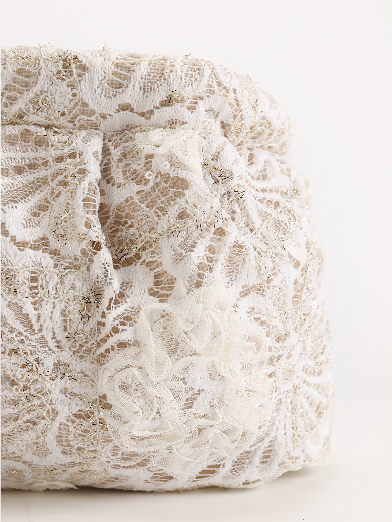 Women’s Lace Embroidered Clutch Bag – High-End Evening Bag Unique Designer Floral Cut-Out Bridal Bag Purse