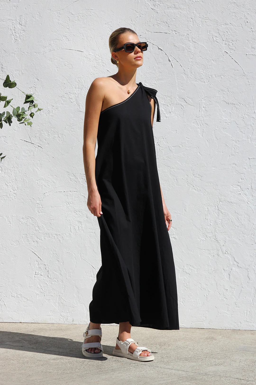 Women’s Summer New Arrival Asymmetric Dress – Ins Influencer Style Tie Elegant Asymmetric Maxi Dress